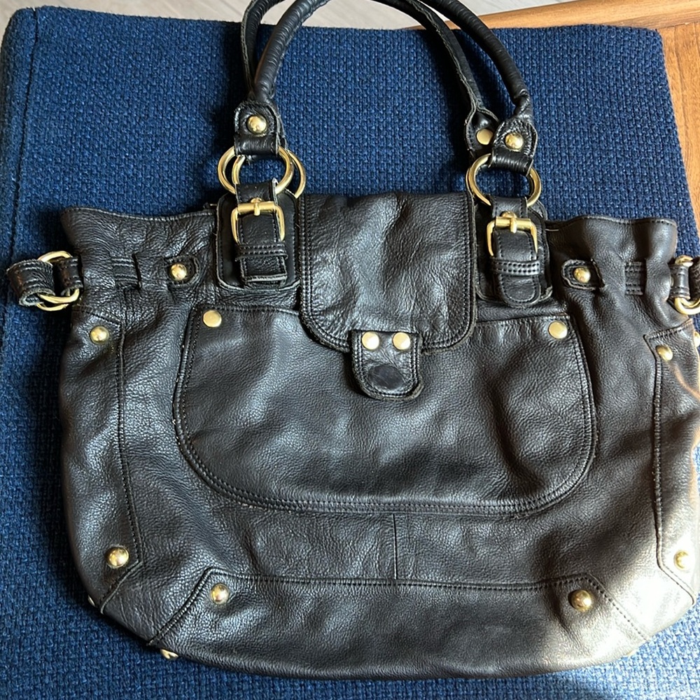Linea Pelle black leather bag.